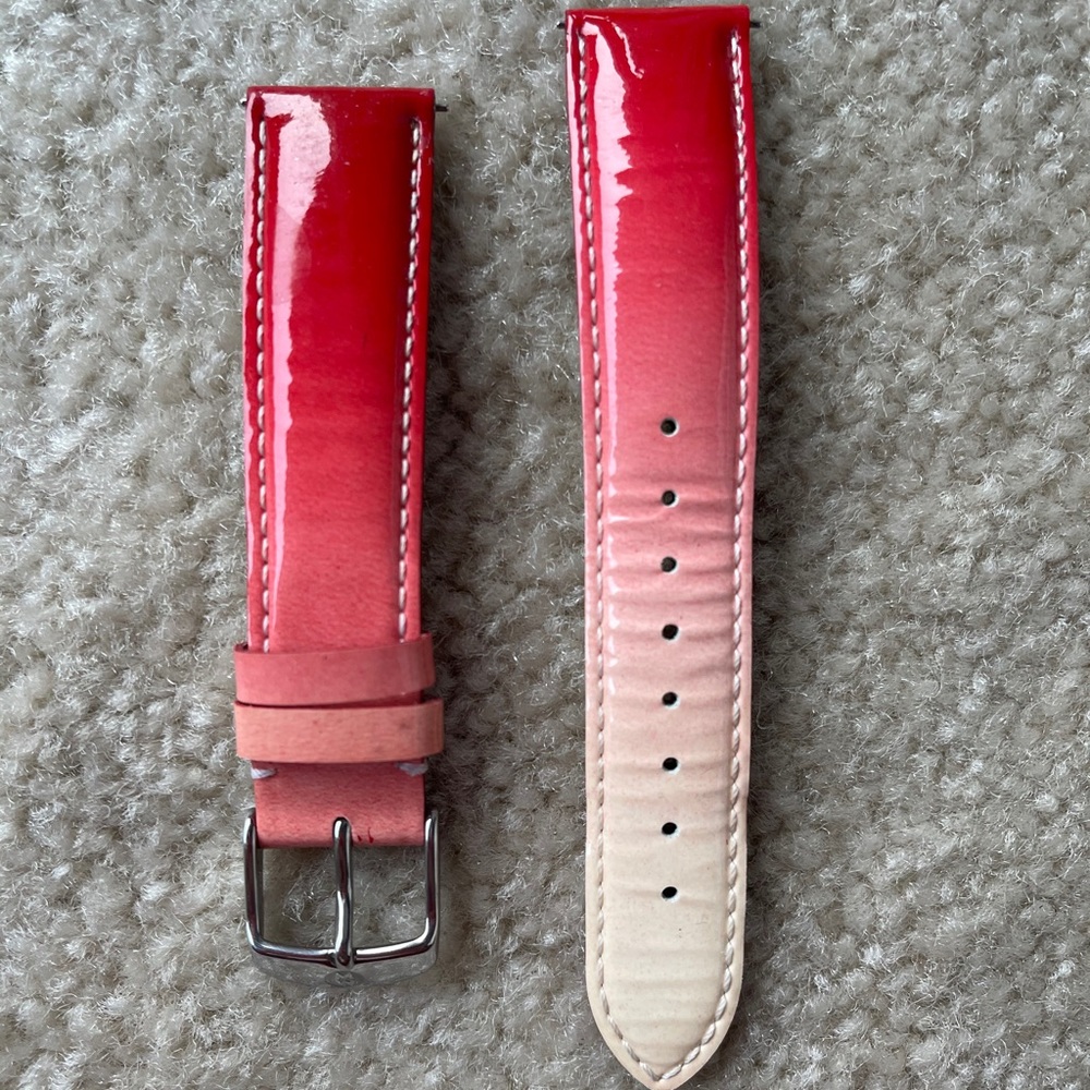 Michele Ombre 18mm patent leather watch band